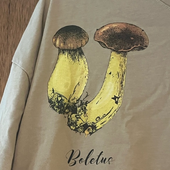 Mens Size XL Mushroom Tshirt Premium Heavy Cotton Boxy Fit Print Tee - Picture 5 of 10